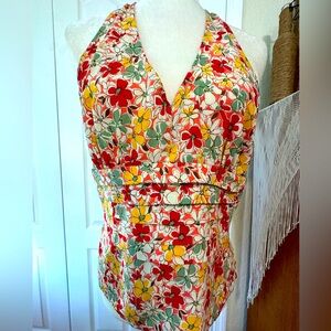 Moda International flowered halter top
